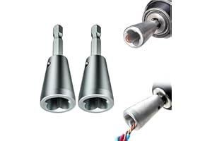 AOEMSMEISN Wire Stripping and Twisting Tool, Cable Quick Stripping, Wire Twister Tool for Drill, Automatic Wire Stripper Cable Wire Connector Tool, Portable Wire Nut Twister for Electrical Power Drill (2pcs)