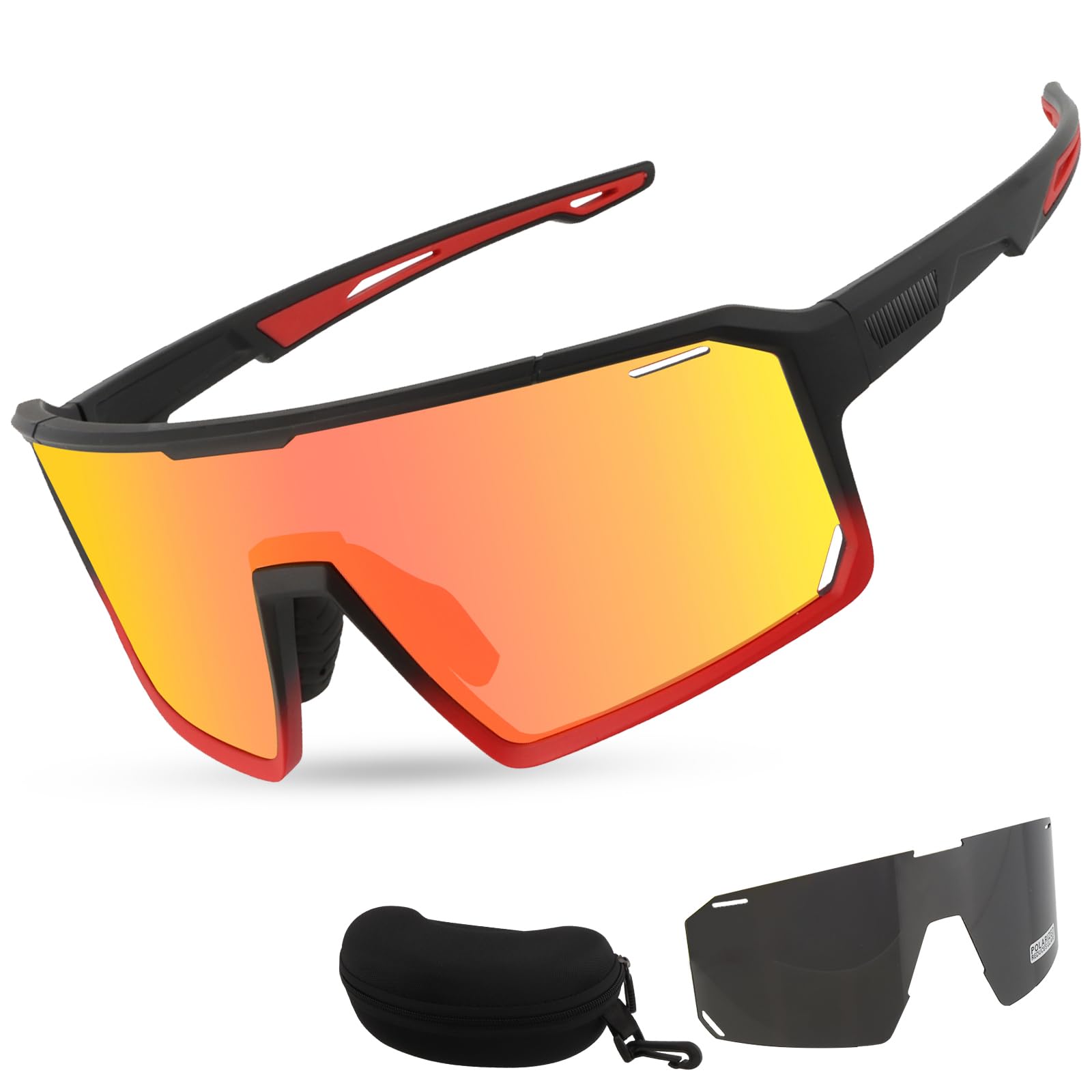 FOCUHUNTER Sports Glasses for Youth Teens, Cycling Eyewear for Baseball Running Cycling Glasses 2 Lenses