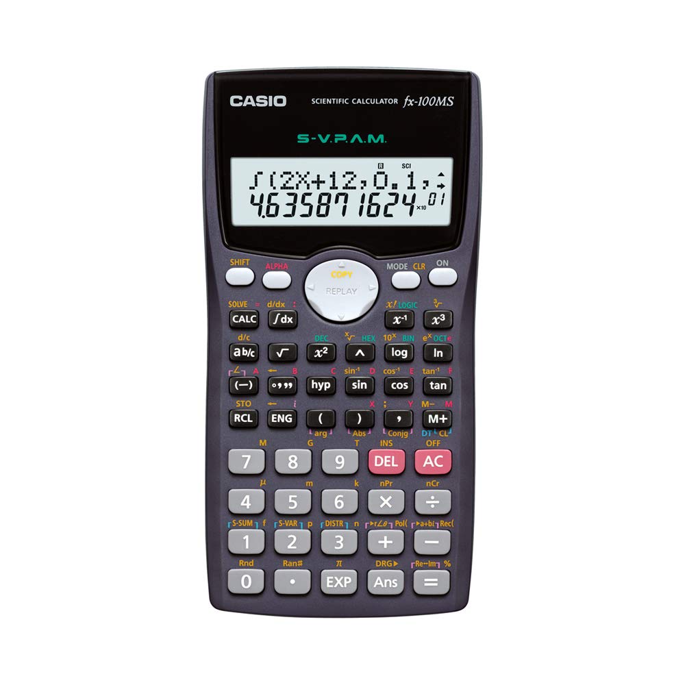 Casio FX100MS NonProgrammable Scientific Calculator, 300 Functions
