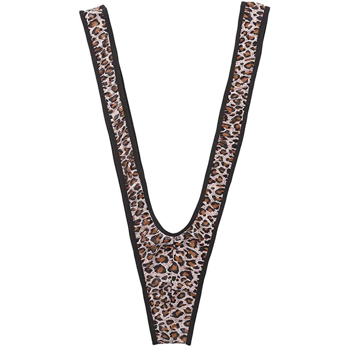 Mankini for Men Funny Hot Borat Men's Thong Costume Leopard