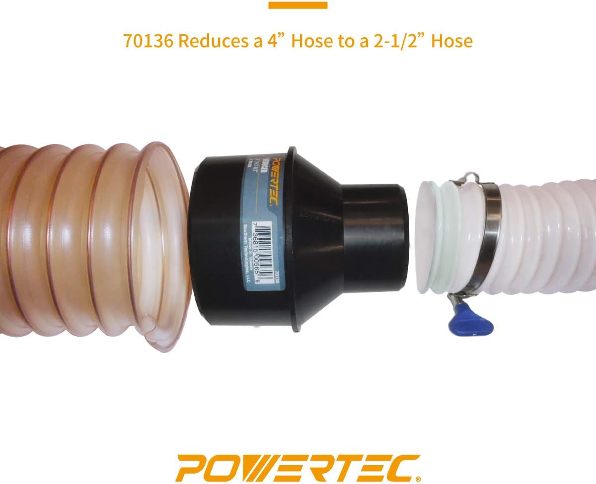 POWERTEC 70136 4-Inch to 2-1/2 Inch Cone Reducer: Home Improvement