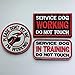 SpaceAuto Bundle 3 Pieces Service Dog Working Do Not Touch Military Tactical Morale Badge Hook & Loop Fastener Patch