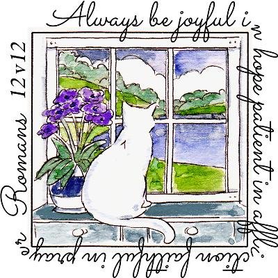 Art Impressions Windows To The World Cling Stamp 4″X5.25″-Be Joyful
