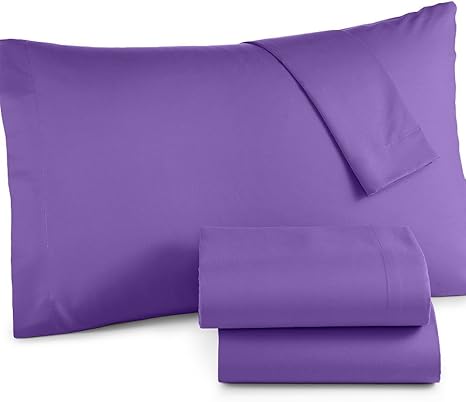 Amazon Com Jessica Sanders 4pc Queen Sheet Set 220 Thread Count Purple Home Kitchen