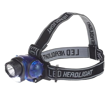 FLIPCO ABS Zoom Headlamp Camping Night Outdoor LED High Power (Blue and Orange, 3Watt , Small)