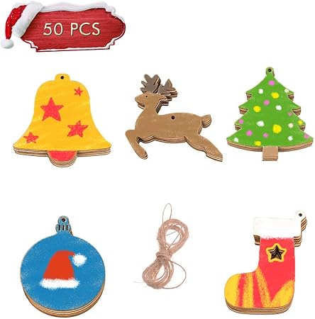 Download 50pcs Christmas Diy Ornaments Unfinished Wood Ornament For Kids Kids Christmas Crafts Christmas Tree Craft Supplies 3 5 8 Style Wooden Discs With Holes Amazon Co Uk Kitchen Home Yellowimages Mockups