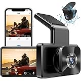 AUTOWOEL Dash Cam Built in WiFi GPS, FHD 1080P Dash Cam Front and Rear Camera with 3" IPS Screen, 310°Dual Dash Cam, WDR, HDR