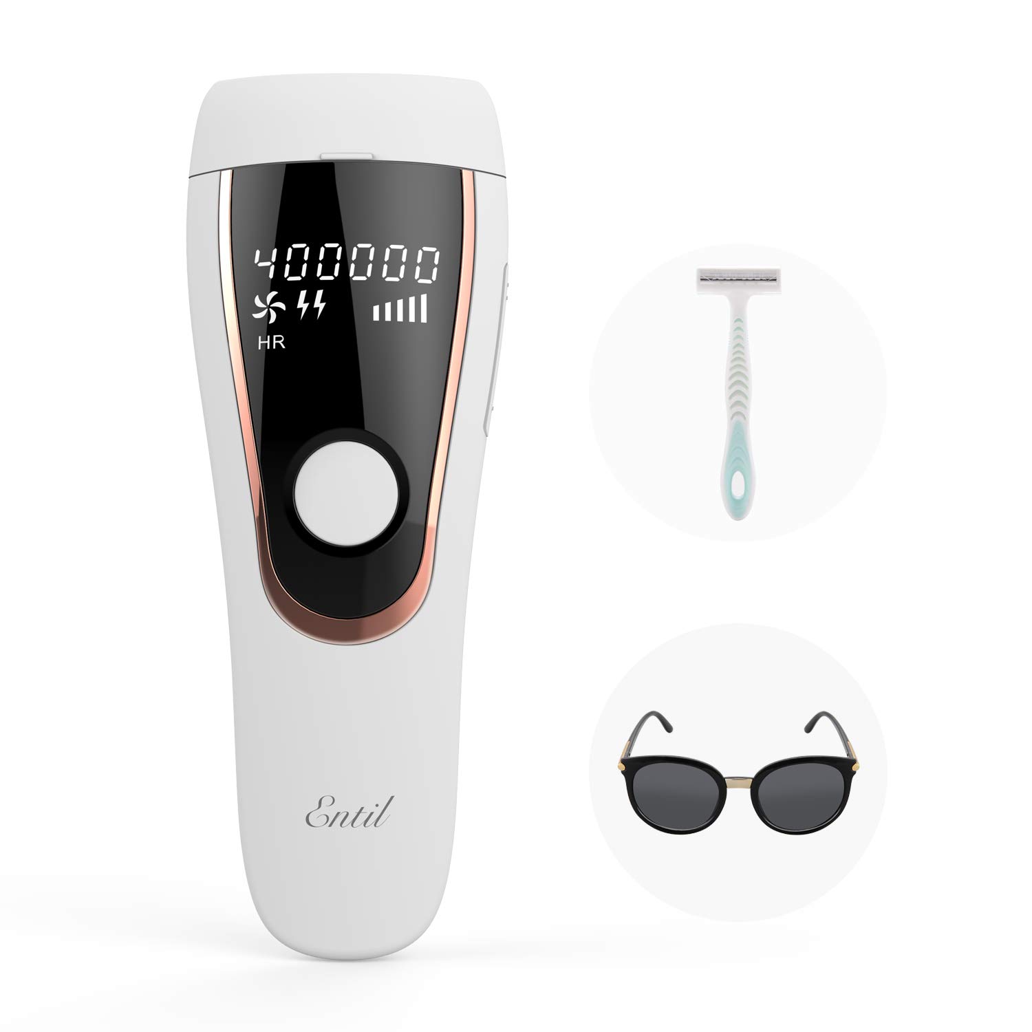 Laser Hair Removal for Women Men for Face, IPL Hair Remover Permanent Painless 400,000 Flashes Dual Modes & 5 Light Intensity Settings Hair Removal Device Wholebody Home Use