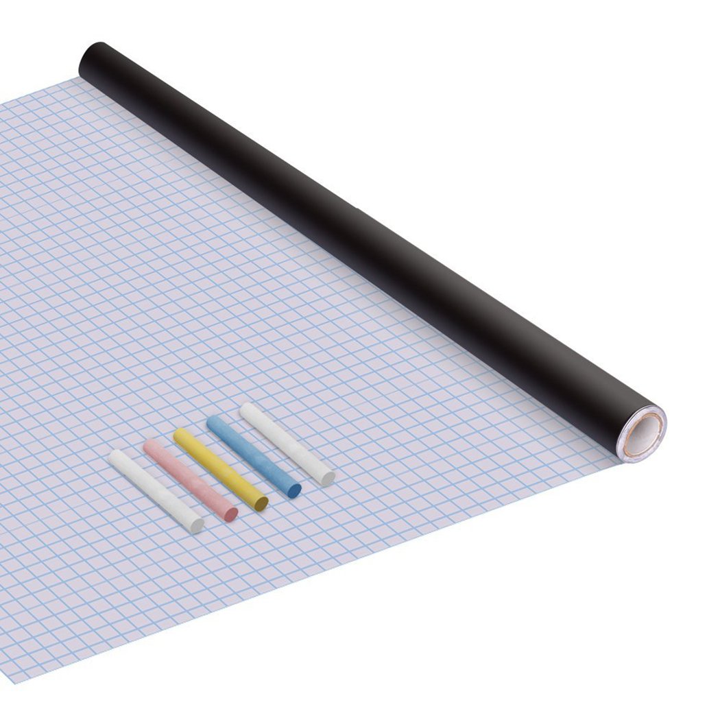 Etiqueta Engomada de Pizarra con 5 Tizas(43 * 200 cm), Ninonly ...