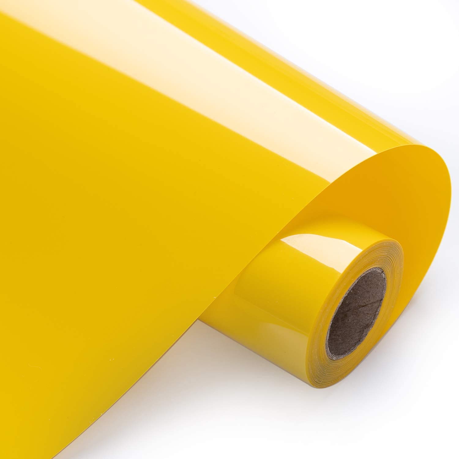 Foeska Heat Transfer Vinyl Bundle 12" x 10' Feet Rolls,HTV for and Silhouette Cameo Easy to Cut & Weed, DIY Heat Press Design for T-Shirt, Clothes, Hats and Other Textiles Yellow — image 1