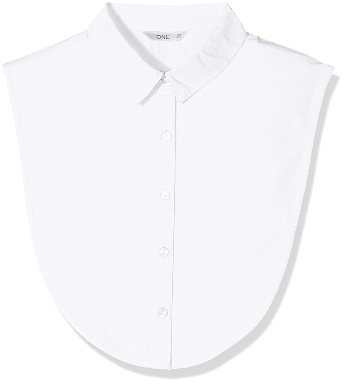 ONLY NOS Damen Top onlSHELLY Weaved Collar Acc NOOS Weiß (Bright White) One Size