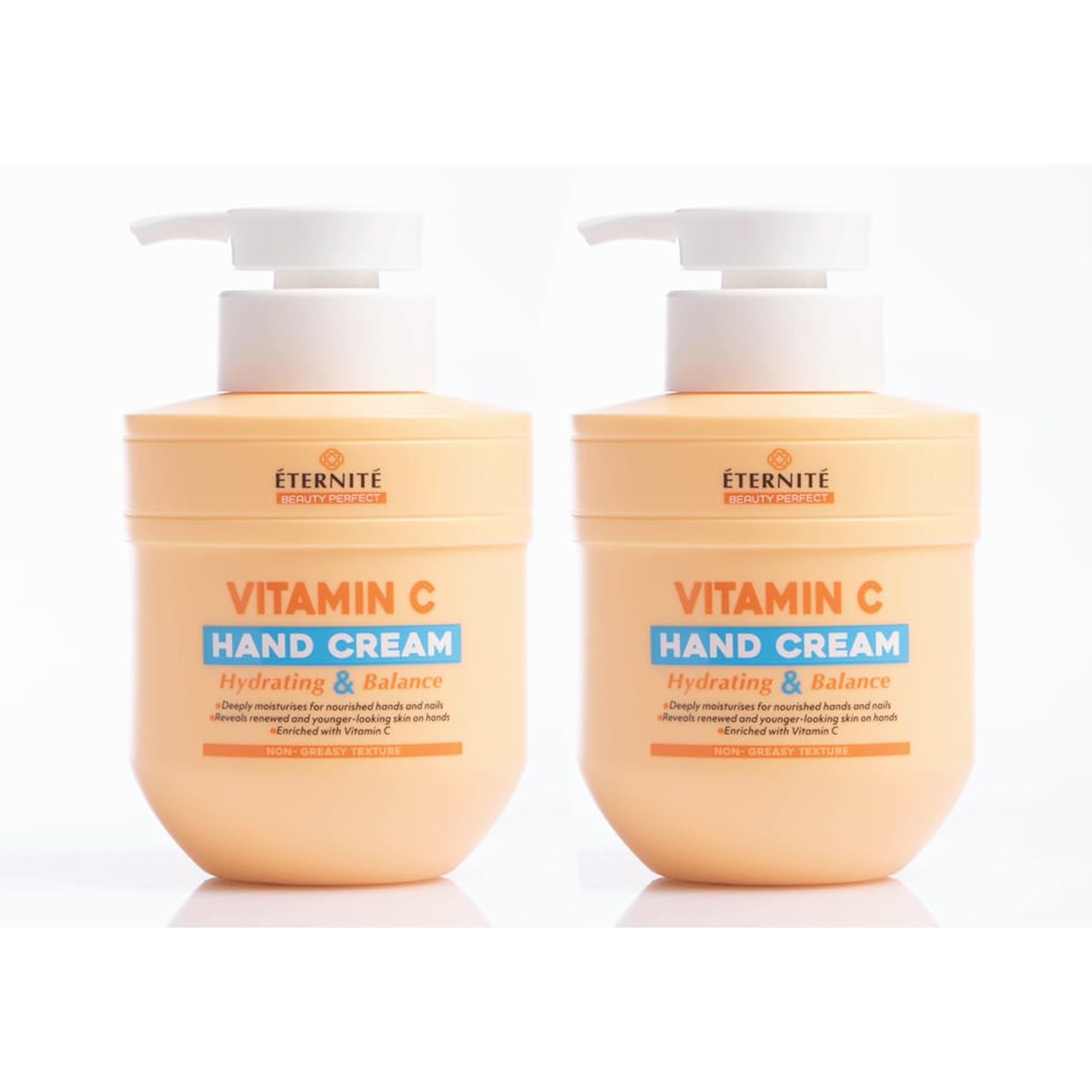 Katsy Style Hand Cream 300ml - Vitamin C, Hydrating and Nourishing for Chapped Skin and Nails (Pack of 2)