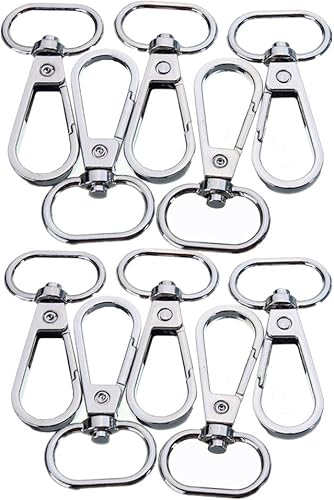 Amazon D型環付きキーホルダー キーホルダー 回転フック シルバー 10個セット キーホルダー パーツ 金具 アクセサリー キーホルダー ストラップ カバン ショルダー バッグ アクセサリー パーツ mm 並行輸入品 キーホルダー チェーン