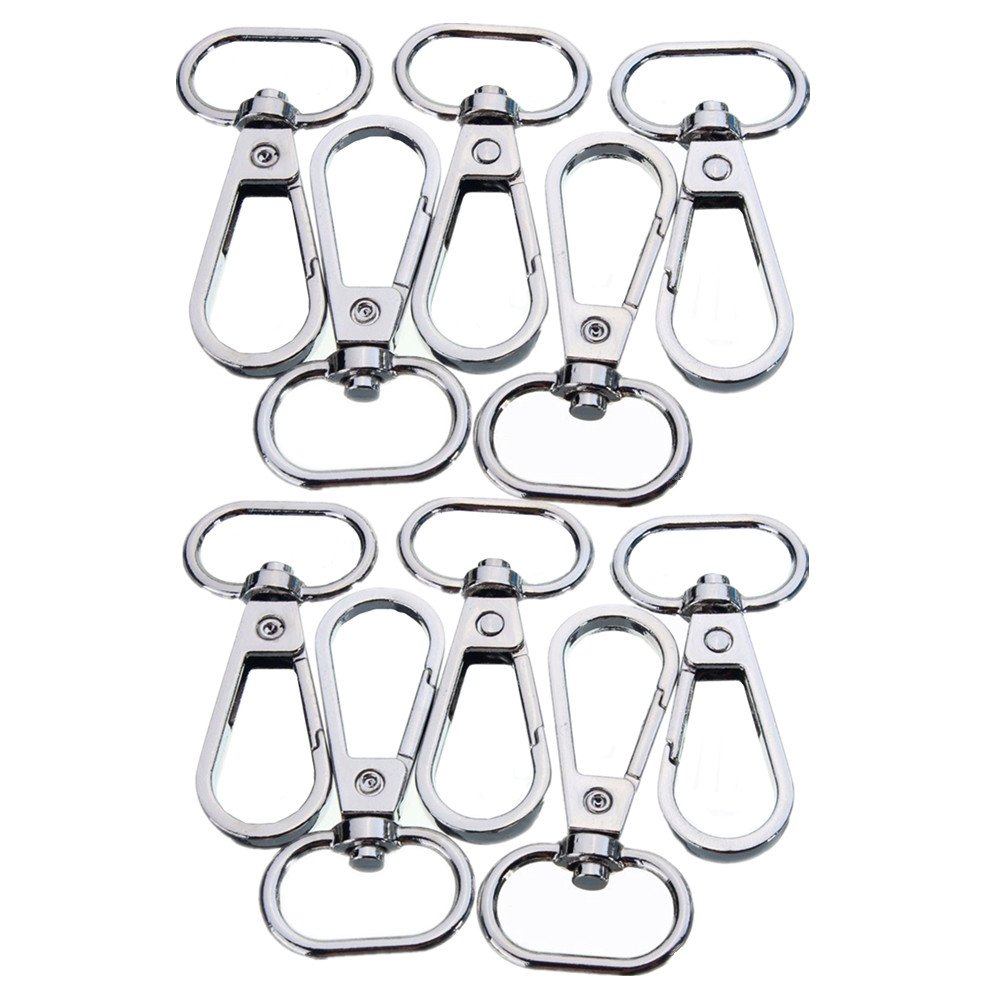 Swivel Snap Swivel Lobster Clasp Purse Hoop Belt Buckle Large Hoop for Bag Purse Handbag Shoulder Bag Tote Making Silver(20mm)