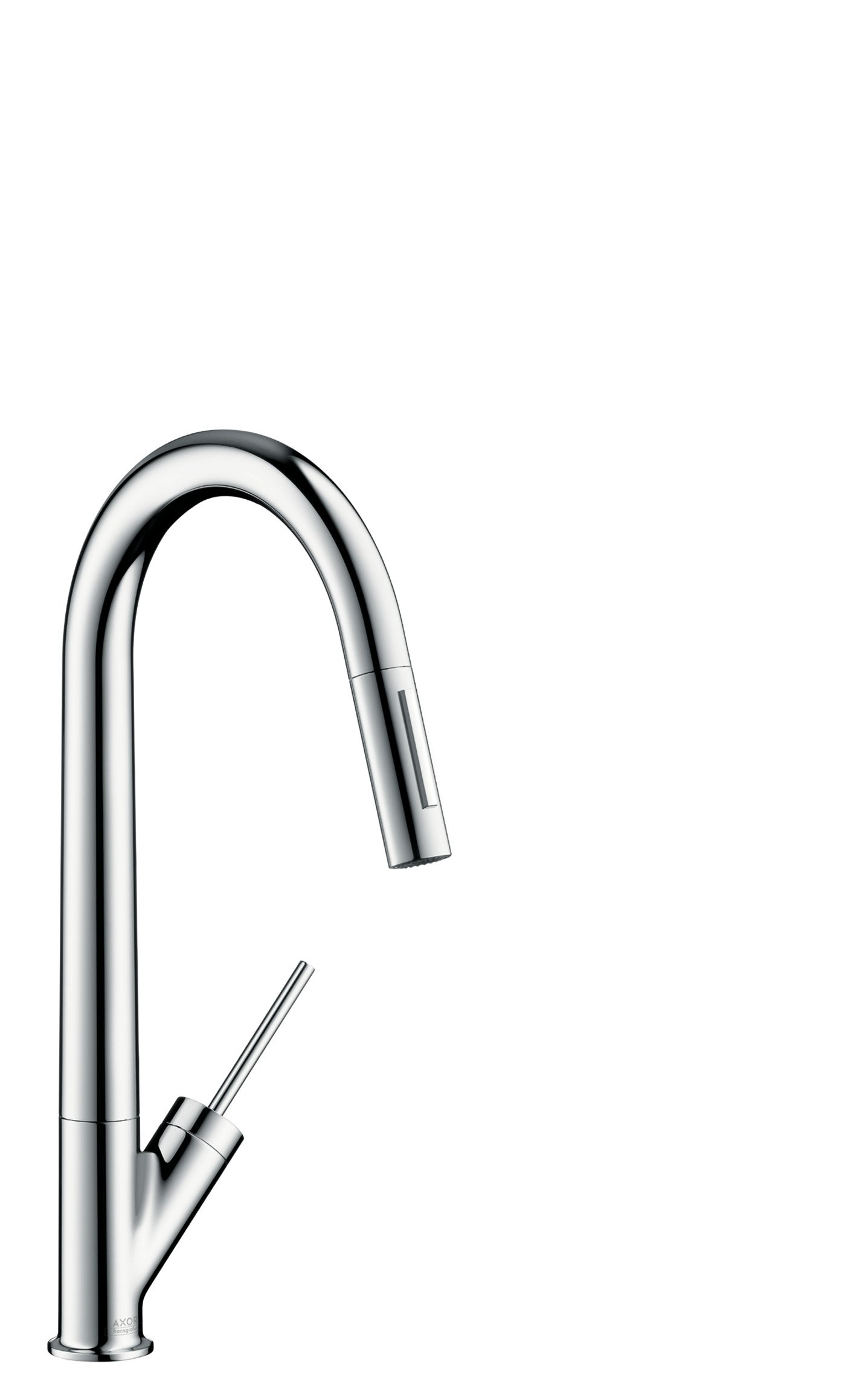 AXOR 10821000 Starck Kitchen Tap 270 with Pull-Out Spray Mixer, Chrome