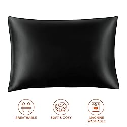 EHEYCIGA Satin Pillowcase Queen Set of 2, Soft