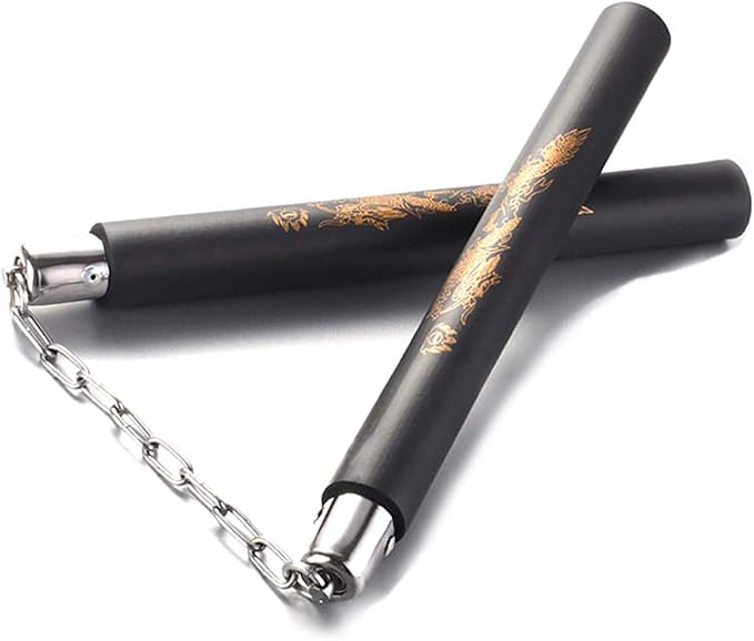 Yeemg Nunchaku Nunchucks with Foam Wrapped Handle and Steel Swivel