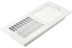 Sierra Grates 4" x 12" Premium 2 Way Air Flow Wall and Ceiling Register in Glacier White Finish | 4”x 12” 2 Way Air Diffuser | Air Vents for Home Sidewalls & Ceiling | Sierra Grates