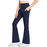 Stelle Girl's Flare Leggings with Pockets High Waisted Bootcut Yoga Pants Kids Dance Bell Bottoms Leggings