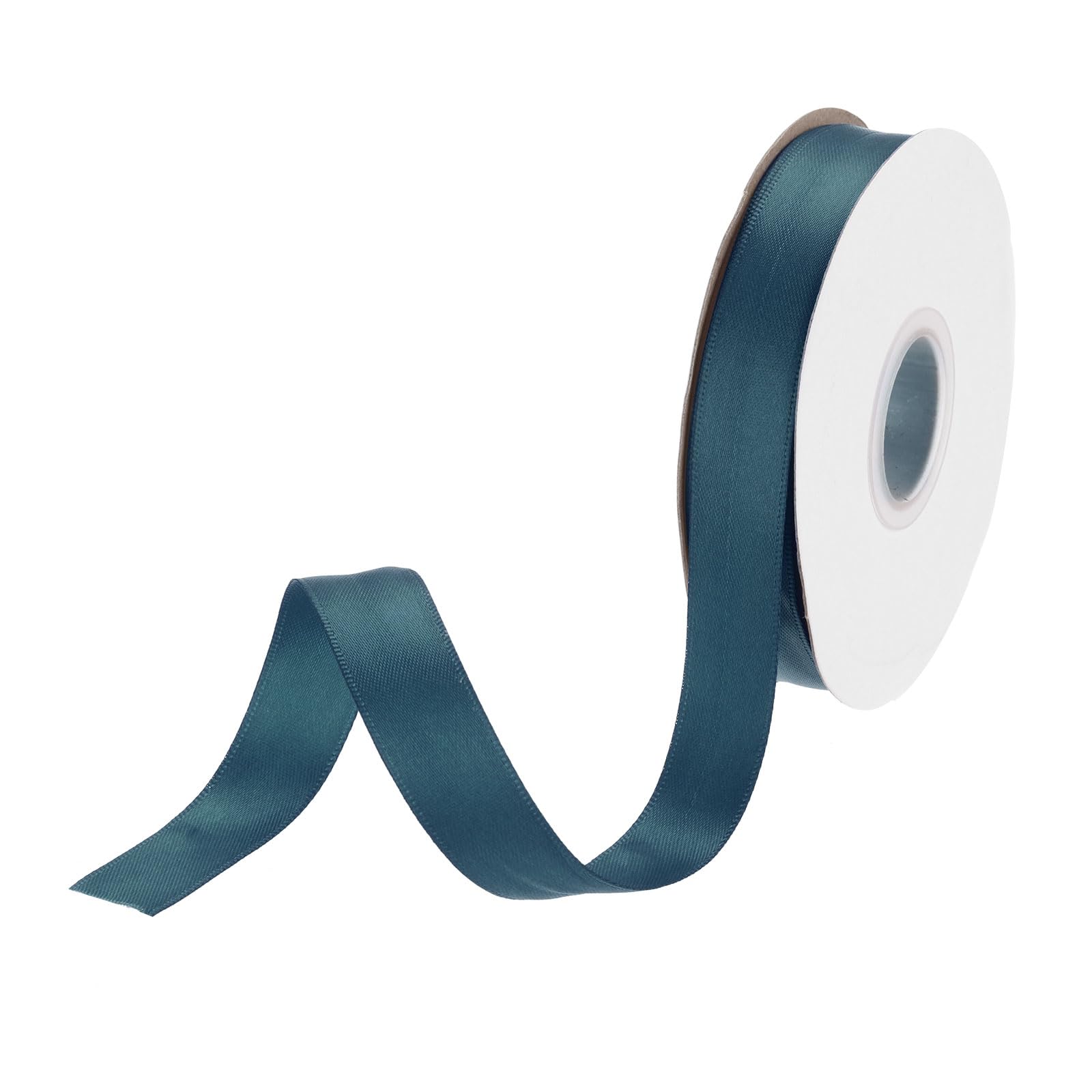 DMiotech 15mm Satin Ribbon 23m/75ft Thin Double Face Fabric Grosgrain Ribbon for Gift Wrapping Floral Hair Flower Bouquet, Dark Green