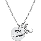 Personalized Field Hockey Necklace • Engraved Stainless Steel Charm with Stick Pendant • Custom Jewelry Gift for Players, Teams & Coaches