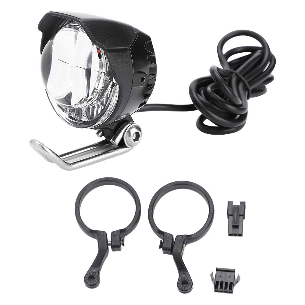 Demeras Bicycle Light Lights 2 in 1 Horn LED Head Light Front Bright Lamp 12V-80V for Electric Bike Scooter Moped