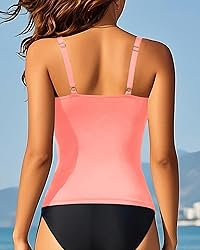 Aqua Eve Tankini Tops for Women Swimwear Top Only