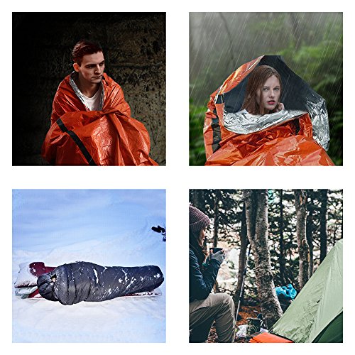 Mounchain Emergency Sleeping Bag Lightweight Waterproof Thermal Survival Blanket, Fits Camping, Backpacking, Hiking, Climbing - Thumbnail 5