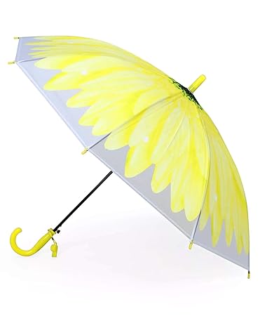 My Party Suppliers Yellow Flower Print Umbrella/Floral Print Umbrella/Umbrella for Girls/Umbrella for Children
