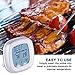 Benewell Touchscreen Digital Food Thermometer Instant Read Meat Thermometer with Timer Alert and Long Food Grade Probe for Kitchen Cooking BBQ Grill Smoker