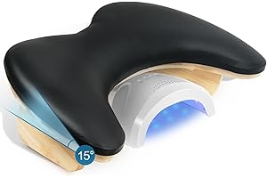 VATHERY Arm Rest for Nails Tech, U-Shaped Manicure Nail Arm Rest Stand with Detachable Brackets Microfiber PU Leather Nail Cushion Hand Rest Pillow for Nail Table for Nail Tech Must Haves Manicure Tools