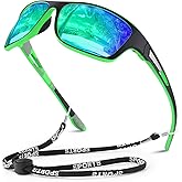 WEAROYO Polarized Sports Sunglasses for Men Women,Fishing Driving Rectangular Goggles UV400 Protection