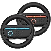 JoyHood 2 Pack Steering Wheel Compatible with Switch 2 Console Grip, Racing Wheel Accessories fits Switch 2 Joy-Con Controllers (Black+Black)
