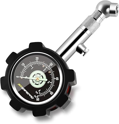 ATsafepro Tyre Pressure Gauge 4 bar 60 psi Dial 1.5in ANSI B40.1