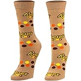 Crazy Socks – Candy & Treats Collection – Colorful Novelty Crew Socks for Men & Women – Medium & Large Sizes