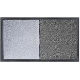 2 in 1 Disinfecting Sanitizing Floor Entrance Doormats, Wet Dry Shoe Mat, Disinfection Entry Rug Shoe Sanitizer, Indoor Outdoor Rug, Shoe Sole Cleaning Mat (Grey - 17x31 inch)