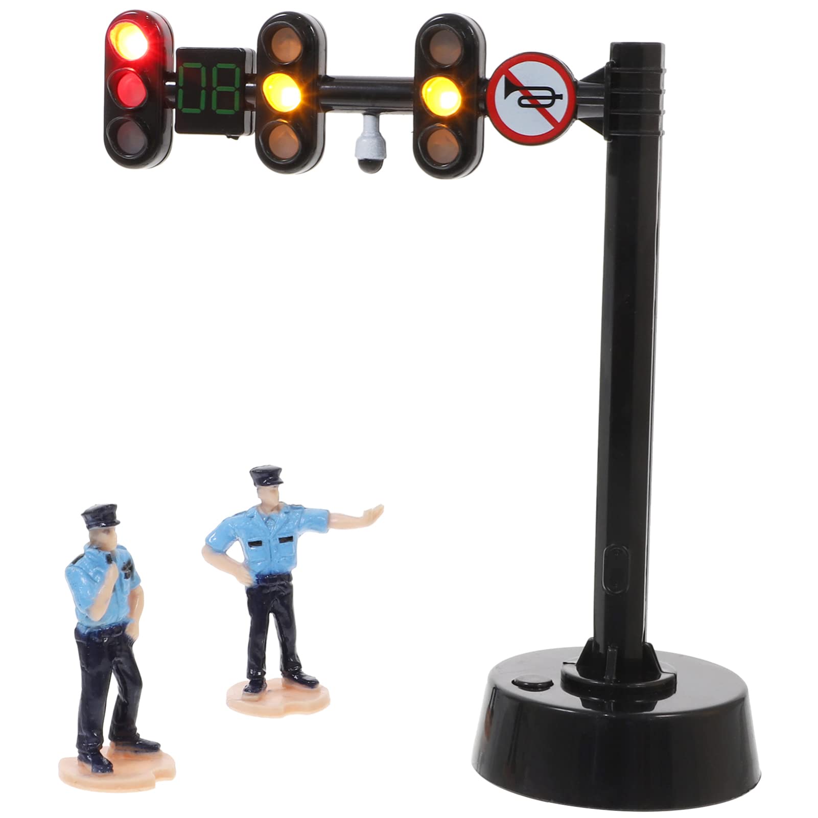 Kisangel Traffic Light Toy for Kids - Mini Size Educational Lights & Sounds - Preschool Learning & Traffic Safety Education - Perfect for Home & School Play - with Button Batteries Included