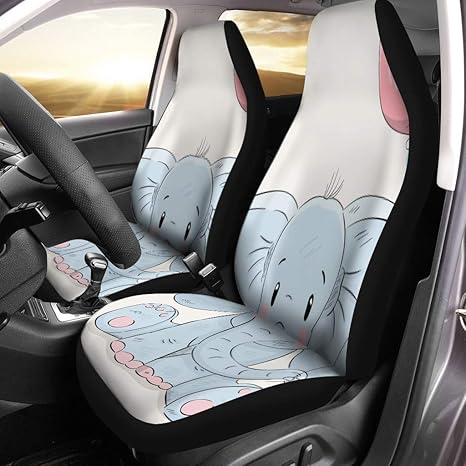 Amazon Com Semtomn Front Car Seat Covers Set Of 2 Cute Elephant