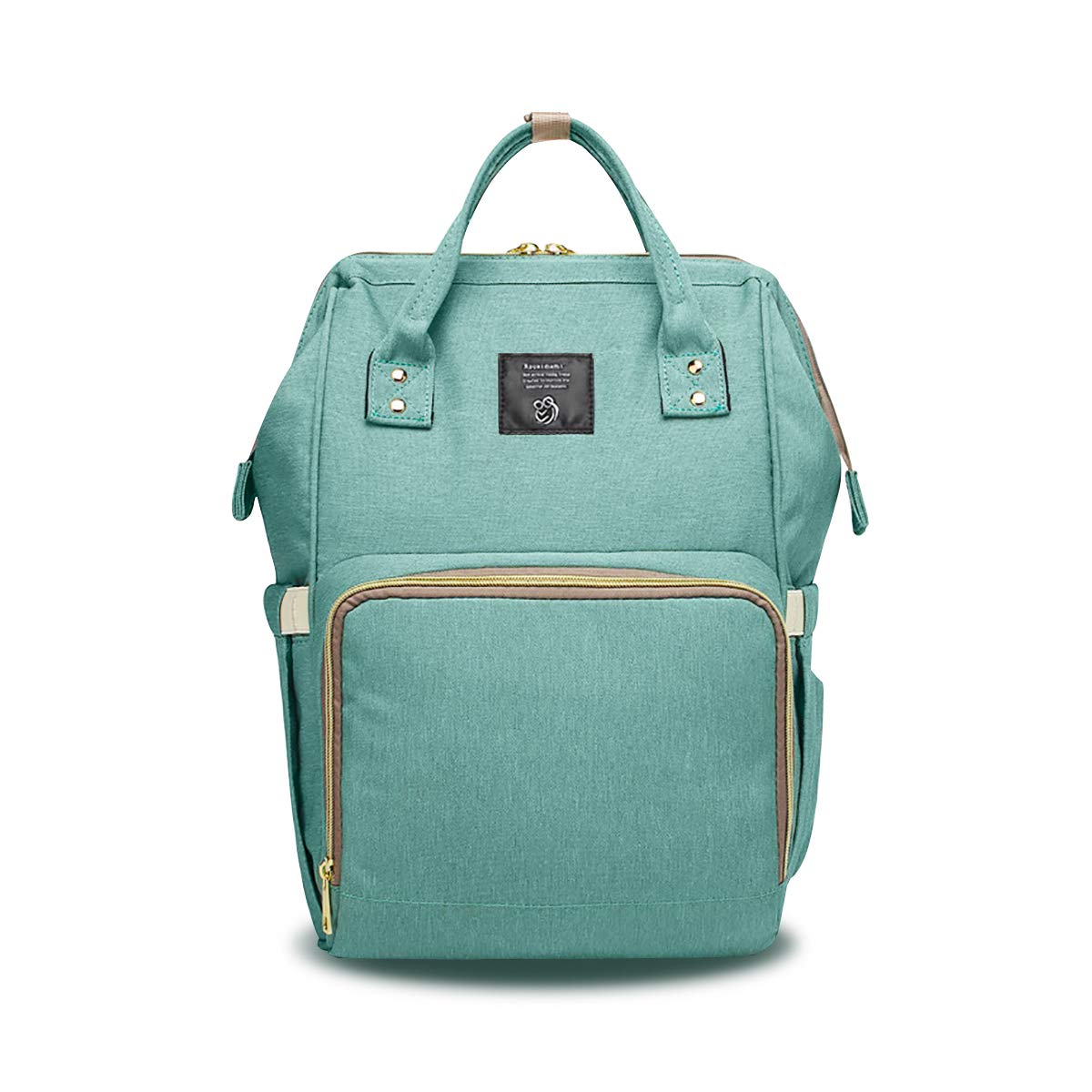 SONARIN Baby Nappy Changing Backpack,Diaper Bag,Multi-Function Travel Backpack Organizer with Bottle Insulated Bags,Waterproof, Large Capacity(Green)