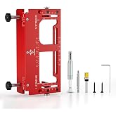 Door Hinge Jig for Door and Jamb/Frame, Adjustable Mortise Width | Aluminum Alloy, Door Hinge Template Kit for Router, Mortise Jig Fits 1/4" R, 5/8" R and Square Corner Hinges from 2" to 5"