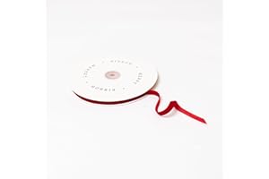 Merry Market Red Velvet Ribbon for Christmas Holiday Gift Wrapping, 3/8” x 20 Yards