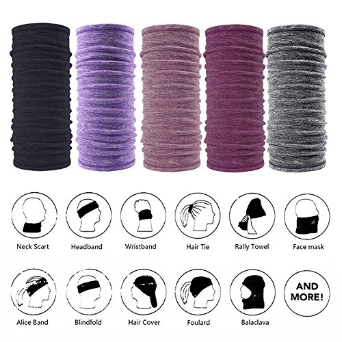 image for Peicees Fleece Neck Warmer Neck Gaiter Neck Rolls, Ear Warmer Headband