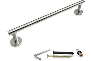 SAYONEYES 18 Inch Brushed Nickel Towel Bar for Bathroom Wall – Premium Grade SUS304 Stainless Steel Towel Rack Wall Mounted – Single Layer Towel Holder for Bathroom, Kitchen, Bedroom