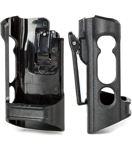 Leder-Radioholster Für Motorola APX 6000/8000 – Rot, Mit Reflektierenden Nähten, Verstellbarem Gummiband