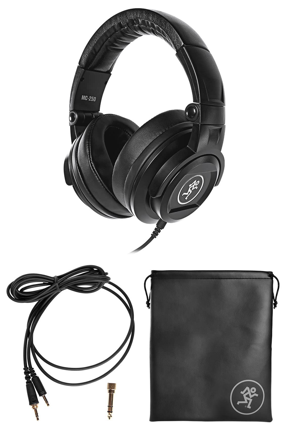 Mackie MC-250 Professional Over-Ear Closed-Back Headphones With 50mm Transducers for Studio Monitoring, DJs, Content Creation and Home Listening