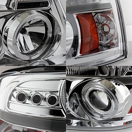image for AKKON For Ford F150 F-150 Pickup Chrome Clear Dual Halo LED G2 Project