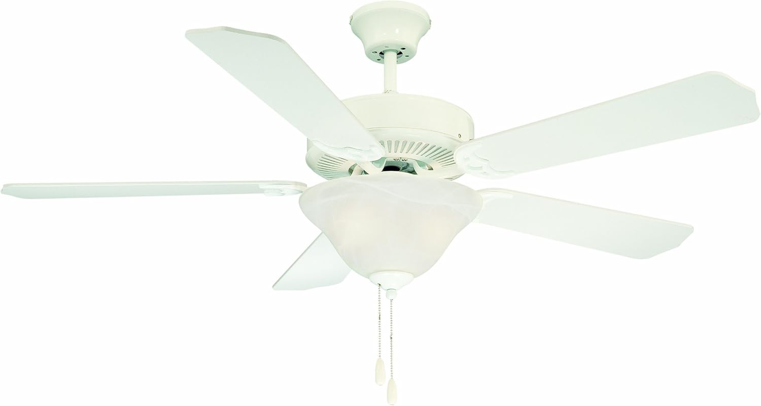 Savoy House 132,1 cm première valeur ventilateur de plafond et kit d'éclairage, Verre, blanc, 52 ...