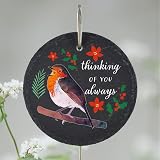 Global Designs Christmas Robin Grave Stick Marker Plaque 25x11cm view 5