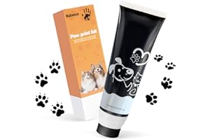 Nabance 2.54 fl oz Black Pet Paw Print Friendly Ink Paint, Dog Cat Paw Print Safe Ink, Non-Toxic Acid-Free, Safe Gentle for Home Christmas New Year DIY Keepsake Stamp Dog Mom Gifts