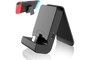TIZOPO Switch Stand for Nintendo,Charging Dock for Switch Lite/OLED, Portable Adjustable Charging Stand for Nintendo with USB Type C Charger Port(Black)